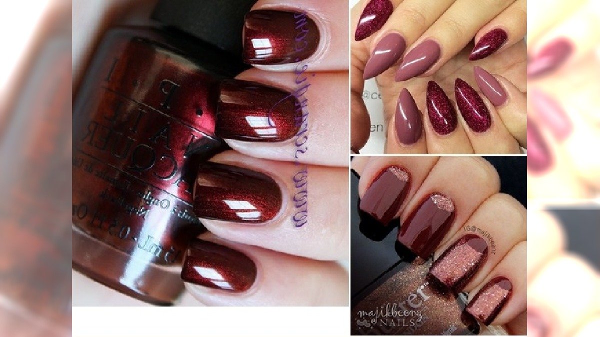 Nieziemsko Stylowy Manicure W Kolorze Czerwonego Wina