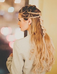 Fryzury Długie Na co dzień Proste Warkocze Blond - 2560562