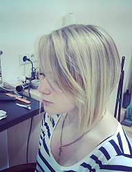 Fryzury Średnie Na co dzień Proste Rozpuszczone Blond - 2114733
