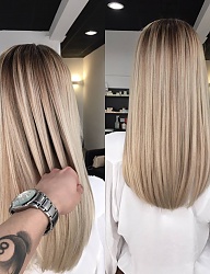 Fryzury Średnie Na co dzień Proste Rozpuszczone Blond - 3154174
