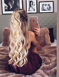 Fryzury Długie Na co dzień Kręcone Rozpuszczone Blond - 3194585