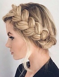 Fryzury Długie Na co dzień Kręcone Upięcie Blond - 3211839