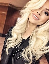 Fryzury Długie Na co dzień Kręcone z grzywką Rozpuszczone Blond - 3151471