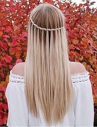 Fryzury Długie Na co dzień Proste Rozpuszczone Blond - 3211838
