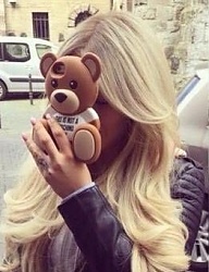 Fryzury Długie Na co dzień Kręcone z grzywką Rozpuszczone Blond - 3025695