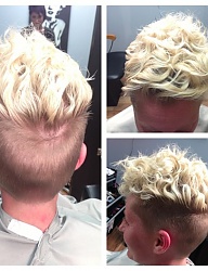 Fryzury Krótkie Na co dzień Proste Irokez damski Blond - 1802165