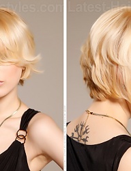 Fryzury Krótkie Na co dzień Proste z grzywką Rozpuszczone Blond - 2141108