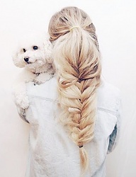 Fryzury Długie Na co dzień Proste Warkocze Blond - 3096736