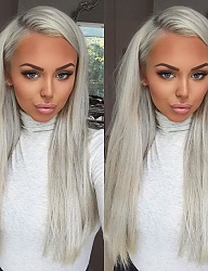Fryzury Długie Na co dzień Proste Rozpuszczone Blond - 3072015
