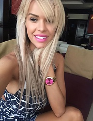 Fryzury Długie Na co dzień Proste z grzywką Rozpuszczone Blond - 3028423
