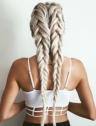 Fryzury Długie Na co dzień Proste Warkocze Blond - 3117594