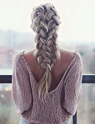 Fryzury Długie Na co dzień Proste Warkocze Blond - 3073417