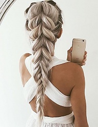 Fryzury Długie Na co dzień Proste Warkocze Blond - 3113993