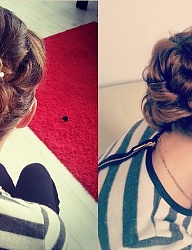 Fryzury Długie Wieczorowe Kręcone Upięcie Blond - 2973727