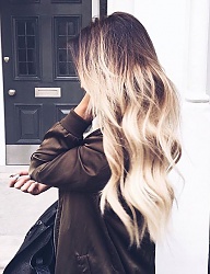 Fryzury Długie Na co dzień Proste Rozpuszczone Blond - 3101744