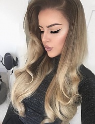 Fryzury Długie Na co dzień Proste Rozpuszczone Blond - 3133186