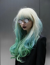 Fryzury Długie Alternatywne EMO Blond - 1395354