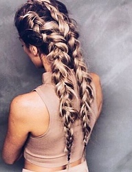 Fryzury Długie Na co dzień Proste Warkocze Blond - 3087773