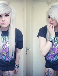 Fryzury Długie Alternatywne EMO Blond - 1472690