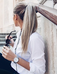 Fryzury Długie Na co dzień Proste Upięcie - 3129747