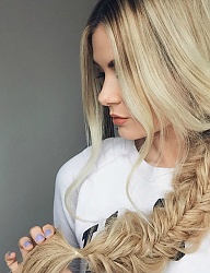 Fryzury Długie Na co dzień Proste Warkocze Blond - 2914297