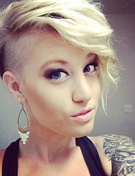 Fryzury Krótkie Alternatywne Tribale - wzory na głowie Blond - 2907449