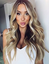 Fryzury Długie Na co dzień Kręcone Rozpuszczone Blond - 3243015