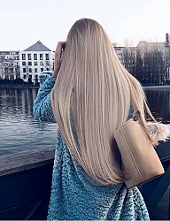 Fryzury Długie Na co dzień Proste Rozpuszczone Blond - 3232357