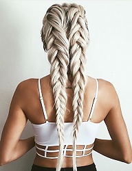 Fryzury Długie Na co dzień Proste Warkocze Blond - 3105187
