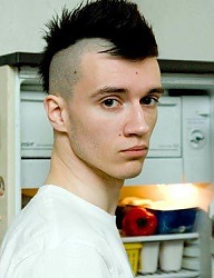 Fryzury Męskie Krótkie Alternatywne Punk Rock Czarne - 1183083