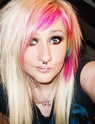 Fryzury Długie Alternatywne EMO Blond - 1361884