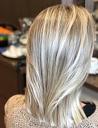 Fryzury Średnie Na co dzień Proste Rozpuszczone Blond - 3270671