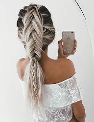 Fryzury Długie Na co dzień Kręcone Warkocze Blond - 3138514