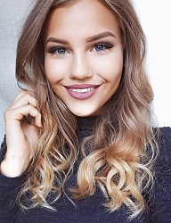Fryzury Średnie Na co dzień Kręcone Rozpuszczone Blond - 3053689