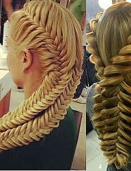 Fryzury Długie Na co dzień Kręcone Warkocze Blond - 3204464