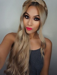 Fryzury Długie Na co dzień Proste Rozpuszczone Blond - 3083602