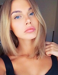 Fryzury Średnie Na co dzień Proste Rozpuszczone Blond - 3016979