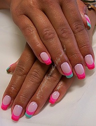 Paznokcie Naturalne French Kwadratowe - 2737661
