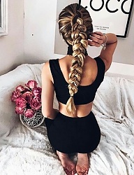 Fryzury Długie Na co dzień Kręcone Warkocze Blond - 3202143