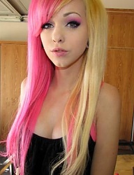 Fryzury Długie Alternatywne EMO Blond - 1337446