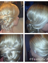 Fryzury Długie Ślubne Kręcone Upięcie Blond - 3009899