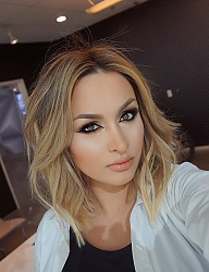 Fryzury Średnie Na co dzień Kręcone Rozpuszczone Blond - 3108540
