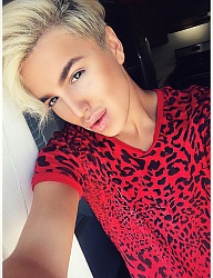 Fryzury Krótkie Na co dzień Proste Irokez damski Blond - 2998083