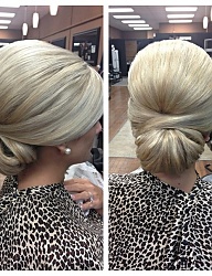 Fryzury Długie Ślubne Proste Upięcie Blond - 2712982