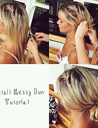 Fryzury Średnie Na co dzień Proste Upięcie Blond - 2853461