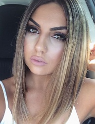 Fryzury Średnie Na co dzień Proste Rozpuszczone Blond - 3075500