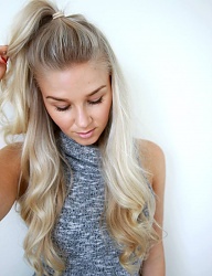 Fryzury Długie Na co dzień Kręcone Rozpuszczone Blond - 3055143