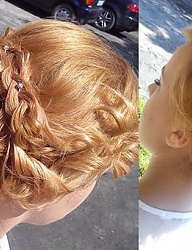 Fryzury Długie Ślubne Kręcone Upięcie Blond - 2999715