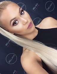 Fryzury Długie Na co dzień Proste Upięcie Blond - 2960126