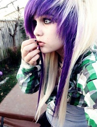 Fryzury Długie Alternatywne EMO Blond - 1094795